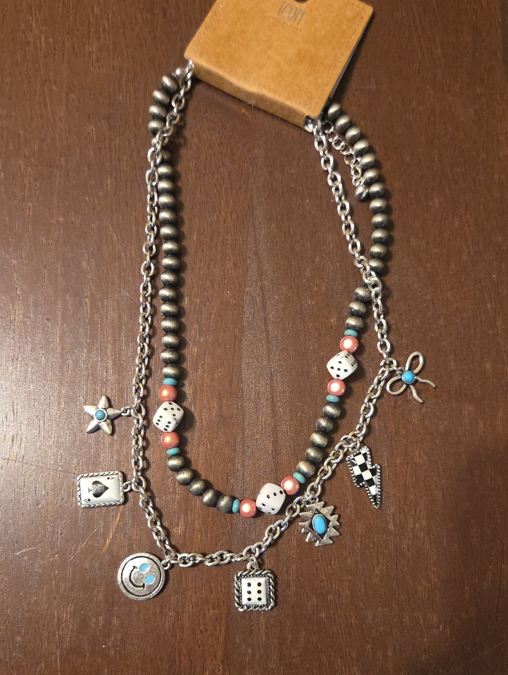 Western Multi Charm Layered Necklace